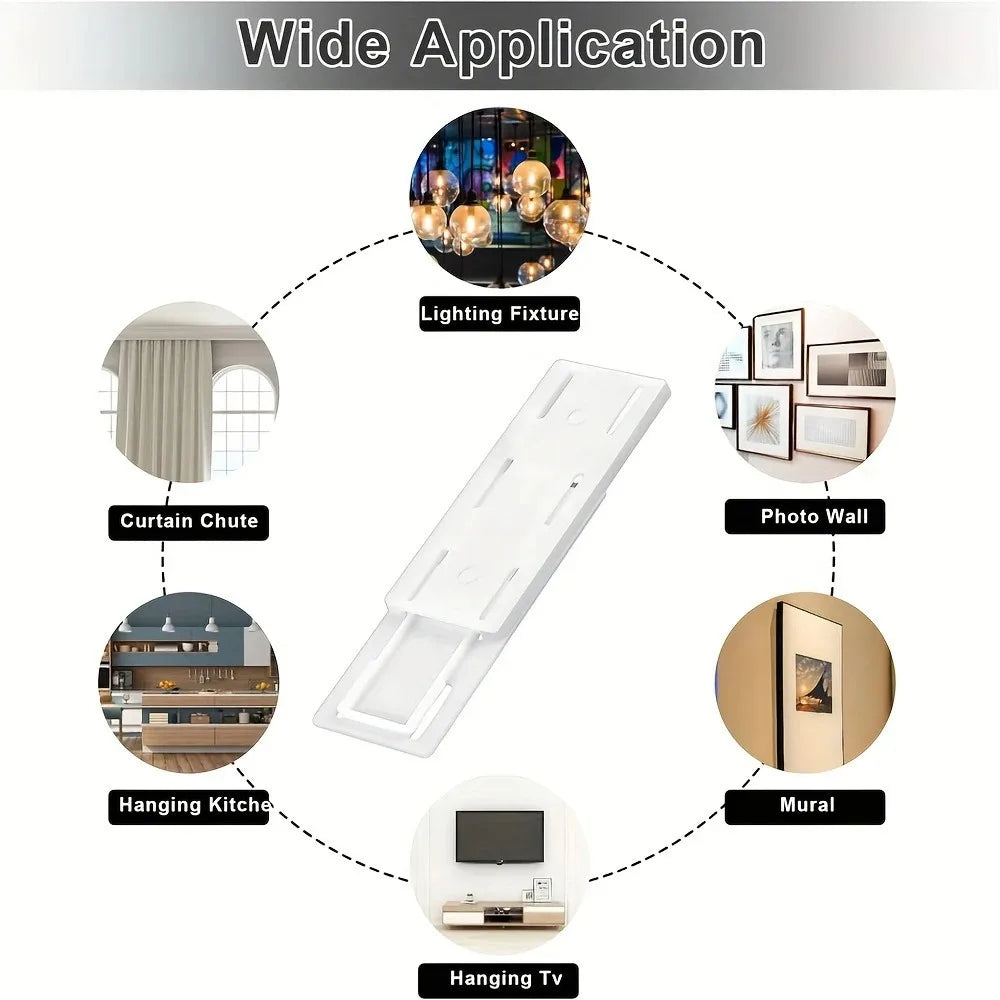 Wall Mounted Self Adhesive Power Strip Fixer Removable Cable Organizer Desktop Socket Holder for Office Home